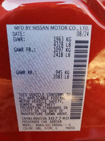 2025 NISSAN ALTIMA SV - 1N4BL4DV5SN307740