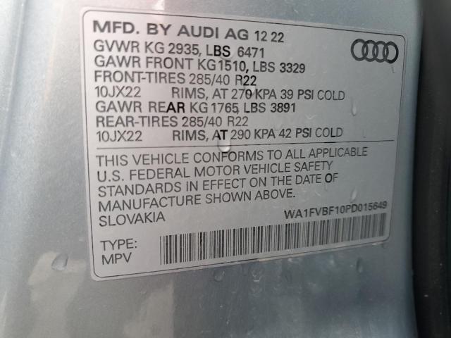 2023 AUDI Q8 PRESTIG - WA1FVBF10PD015649