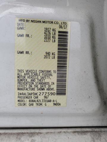 2017 NISSAN ALTIMA 2.5 1N4AL3AP3HC277590