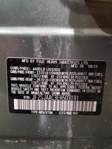 2014 SUBARU FORESTER 2 - JF2SJAAC3EH503181