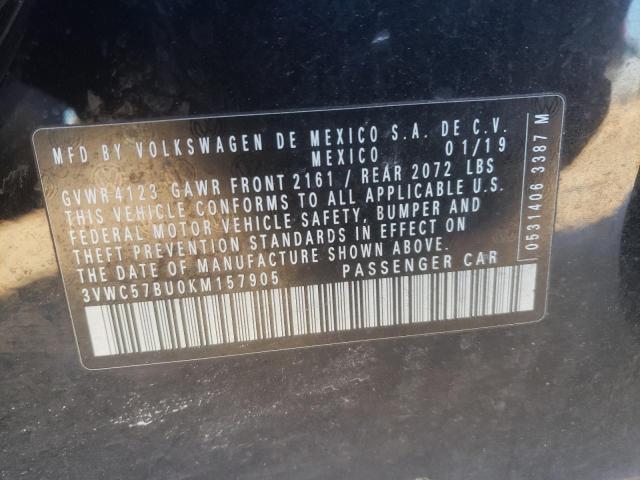 2019 VOLKSWAGEN JETTA S 3VWC57BU0KM157905