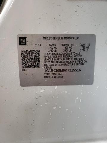 2019 CHEVROLET CRUZE LS - 1G1BC5SM0K7125516