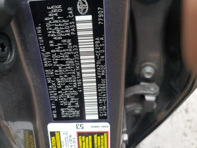 2019 TOYOTA CAMRY XSE - 4T1B61HK1KU735533