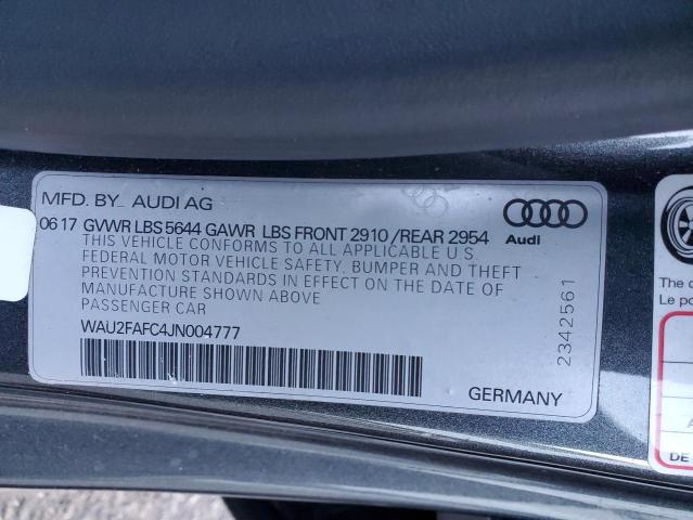 2018 AUDI S7 PRESTIG WAU2FAFC4JN004777