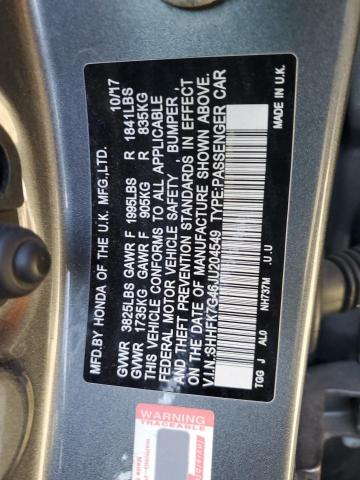 2018 HONDA CIVIC SPOR - SHHFK7G46JU204549