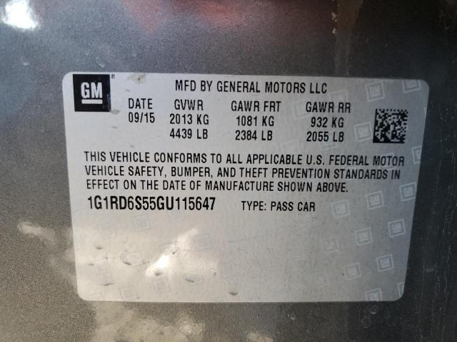 2016 CHEVROLET VOLT LTZ 1G1RD6S55GU115647