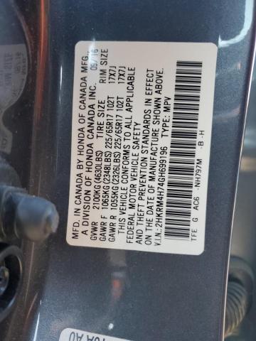 2016 HONDA CR-V EXL - 2HKRM4H74GH699196
