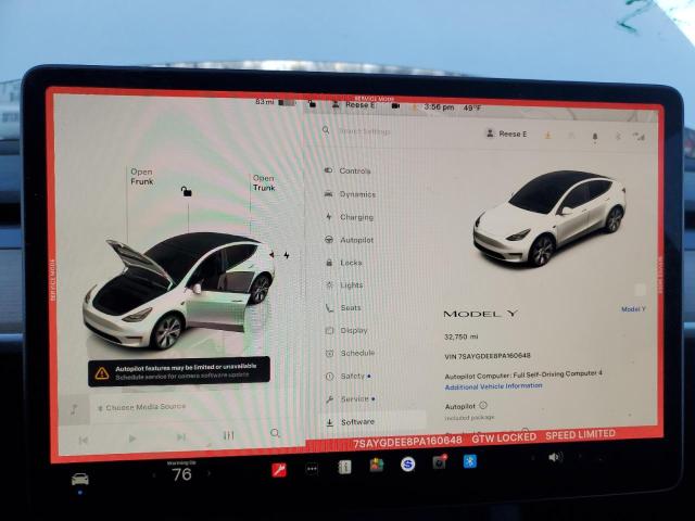 2023 TESLA MODEL Y 7SAYGDEE8PA160648