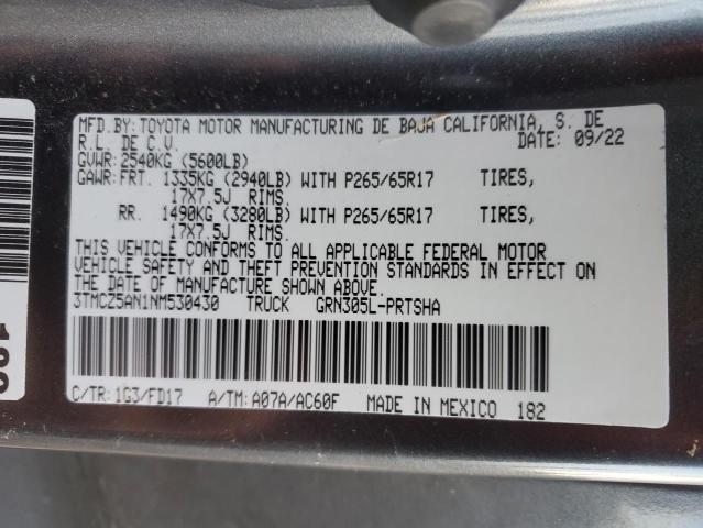 2022 TOYOTA TACOMA DOU - 3TMCZ5AN1NM530430