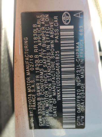 2016 TOYOTA YARIS L - VNKKTUD30GA061825