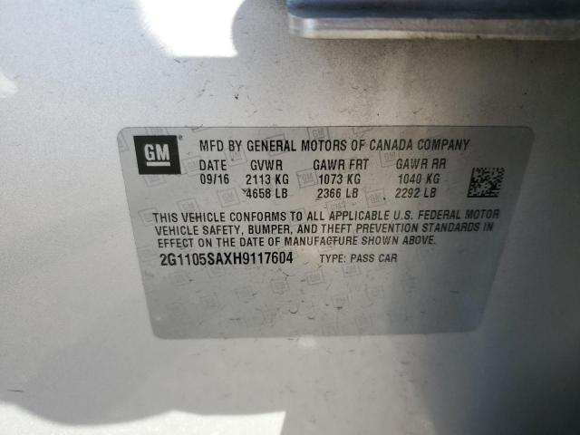 2017 CHEVROLET IMPALA LT - 2G1105SAXH9117604