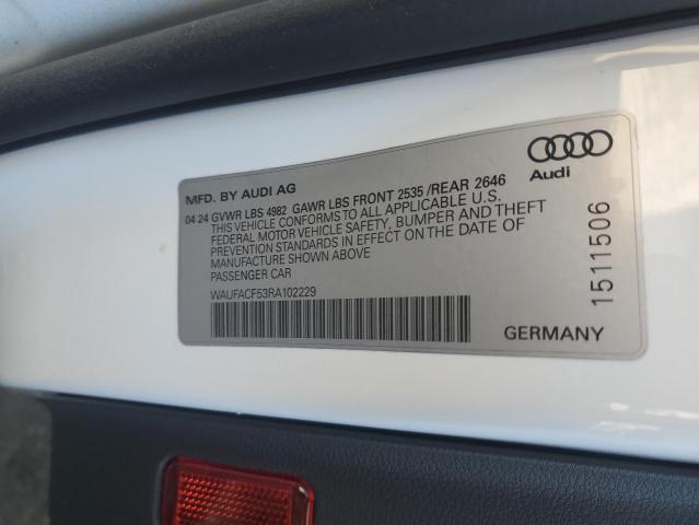 2024 AUDI A5 PREMIUM - WAUFACF53RA102229