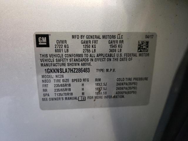 2017 GMC ACADIA SLE 1GKKNSLA7HZ286483
