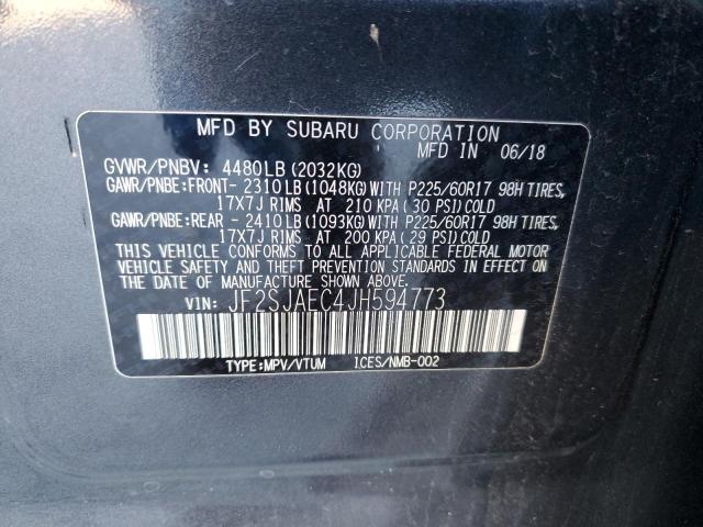 2018 SUBARU FORESTER 2 - JF2SJAEC4JH594773