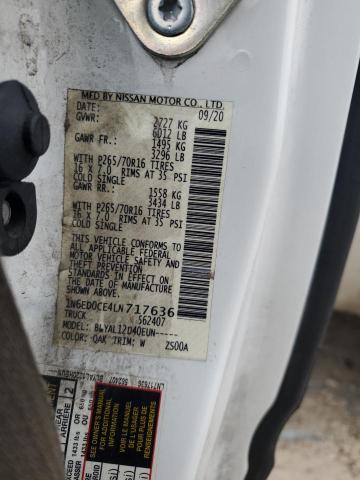2020 NISSAN FRONTIER S 1N6ED0CE4LN717636