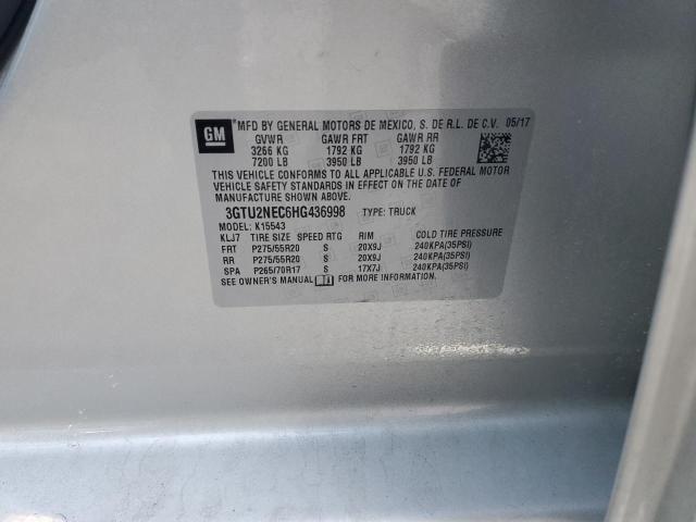 2017 GMC SIERRA K15 - 3GTU2NEC6HG436998