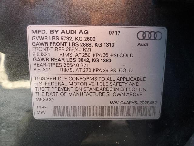 2018 AUDI SQ5 PRESTI WA1C4AFY5J2028462