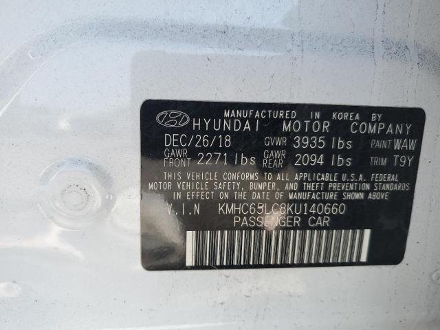 2019 HYUNDAI IONIQ BLUE KMHC65LC8KU140660