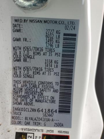 2024 NISSAN FRONTIER S - 1N6ED1CL2RN641864