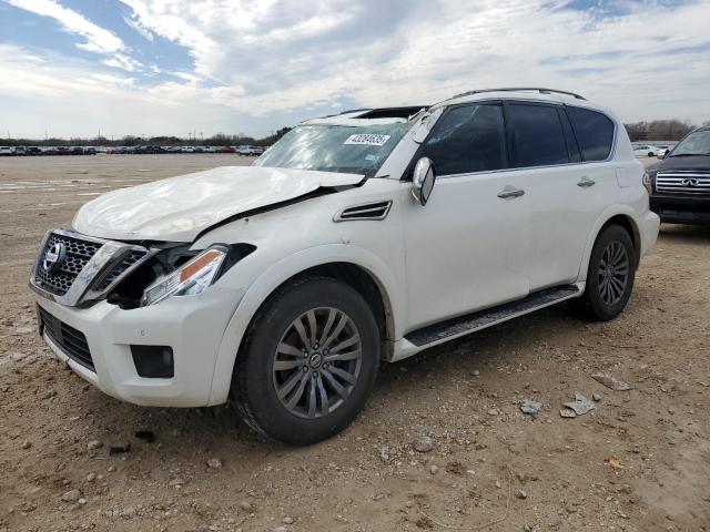 NISSAN ARMADA PLA 2019 white  gas JN8AY2NF3K9350649 photo #1