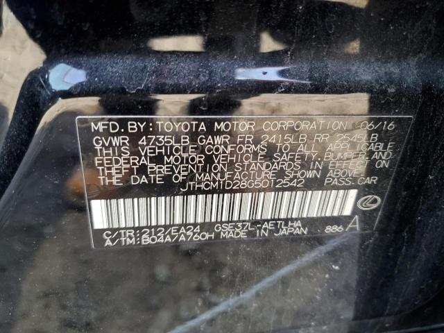 2016 LEXUS IS 300 - JTHCM1D28G5012542