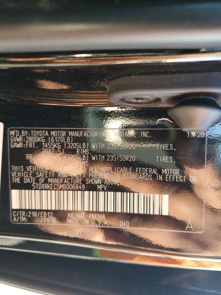 5TDXRKEC5MS006849 TOYOTA SIENNA 2021