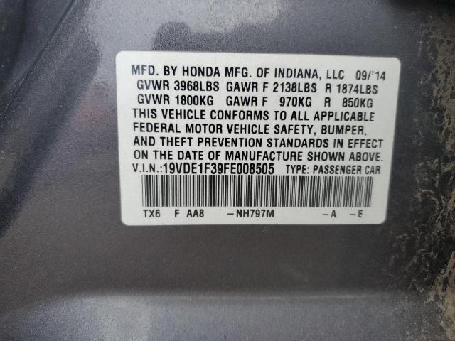 2015 ACURA ILX 20 19VDE1F39FE008505