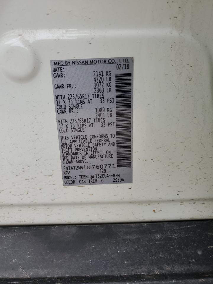 5N1AT2MV1JC760771 NISSAN ROGUE 2018