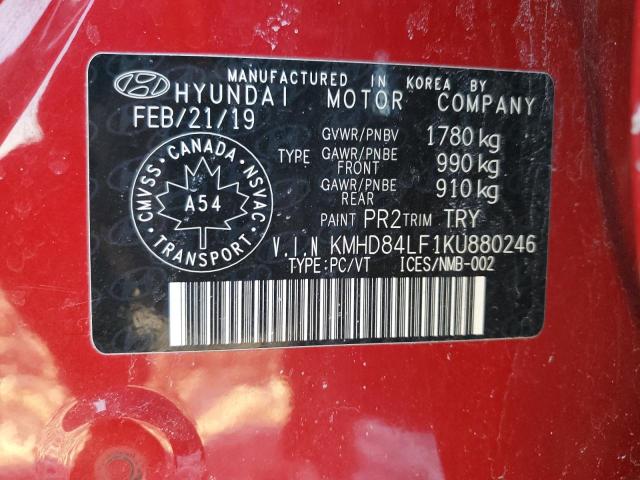 2019 HYUNDAI ELANTRA SE - KMHD84LF1KU880246