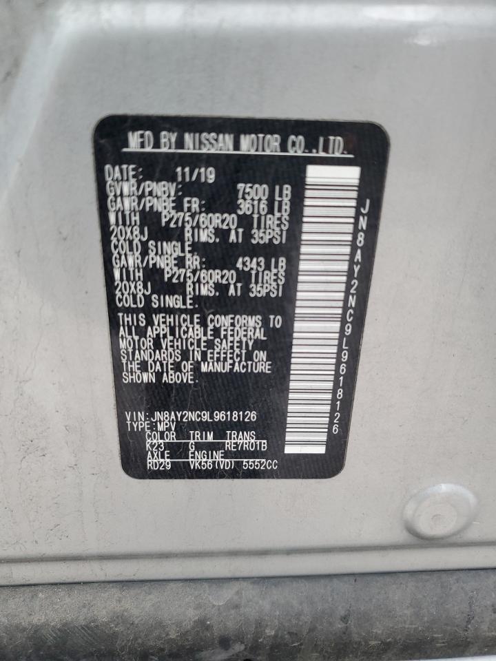 JN8AY2NC9L9618126 NISSAN ARMADA 2020