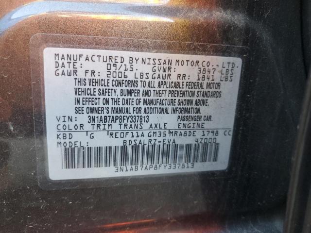 2015 NISSAN SENTRA S 3N1AB7AP8FY337813