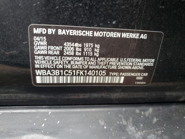 2015 BMW 320 I VIN: WBA3B1C51FK140105 Lot: 43050204