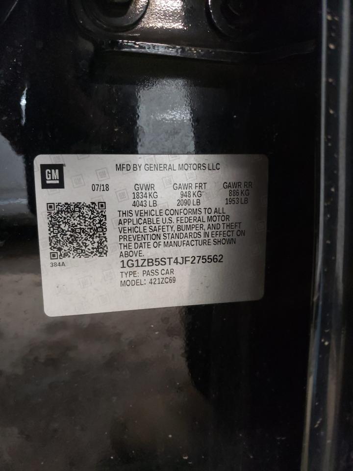 1G1ZB5ST4JF275562 CHEVROLET MALIBU 2018