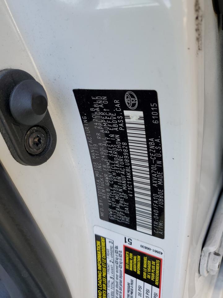 4T1C11AK8LU899828 TOYOTA CAMRY 2020