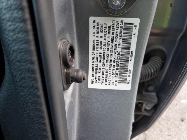2016 HONDA CIVIC TOUR - 19XFC1F95GE023949