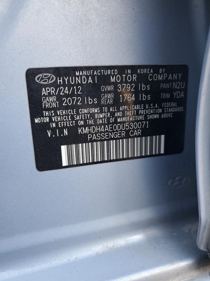 KMHDH4AE0DU530071 2013 Hyundai Elantra Gls