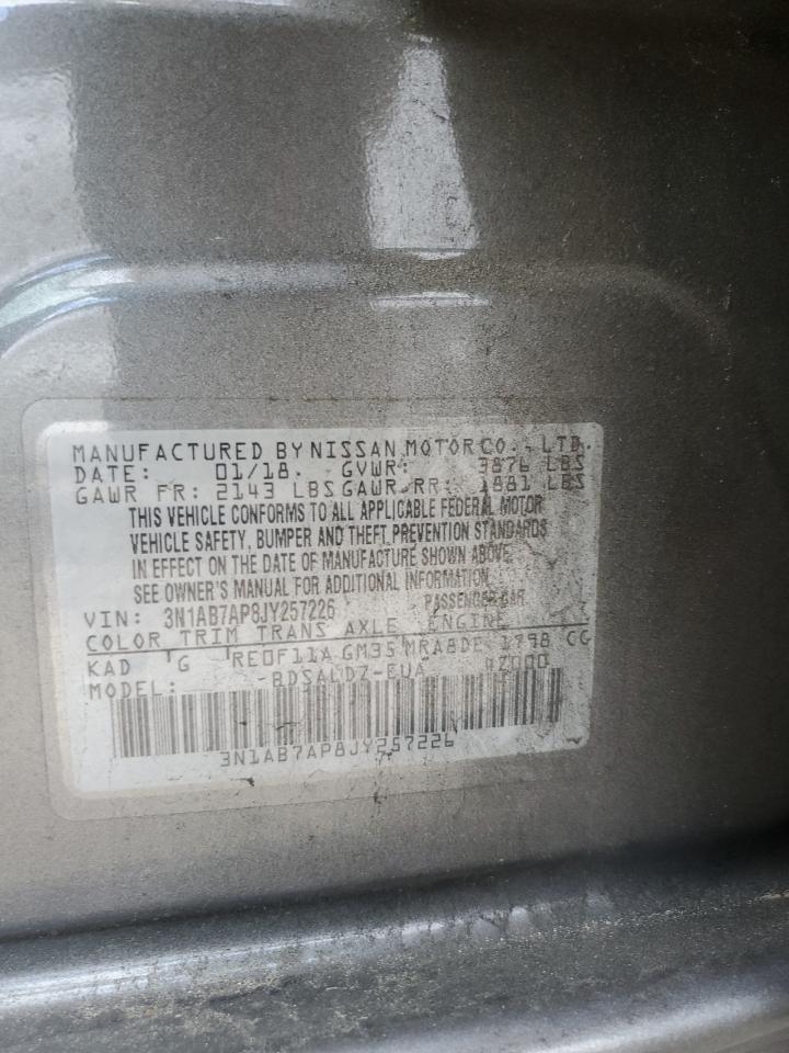 3N1AB7AP8JY257226 NISSAN SENTRA 2018