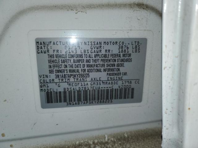 2019 Nissan Sentra S VIN: 3N1AB7AP5KY288225 Lot: 42891294