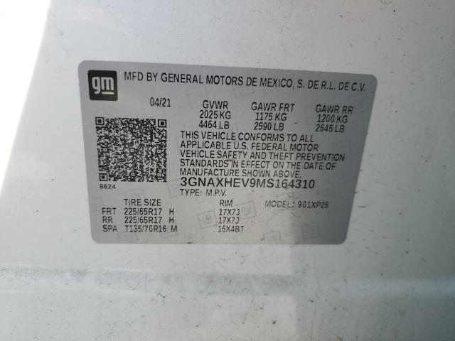 2021 CHEVROLET EQUINOX LS - 3GNAXHEV9MS164310