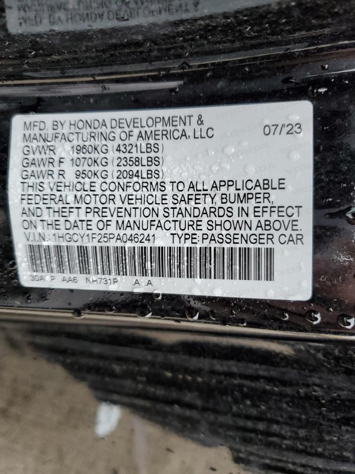 1HGCY1F25PA046241 HONDA ACCORD 2023