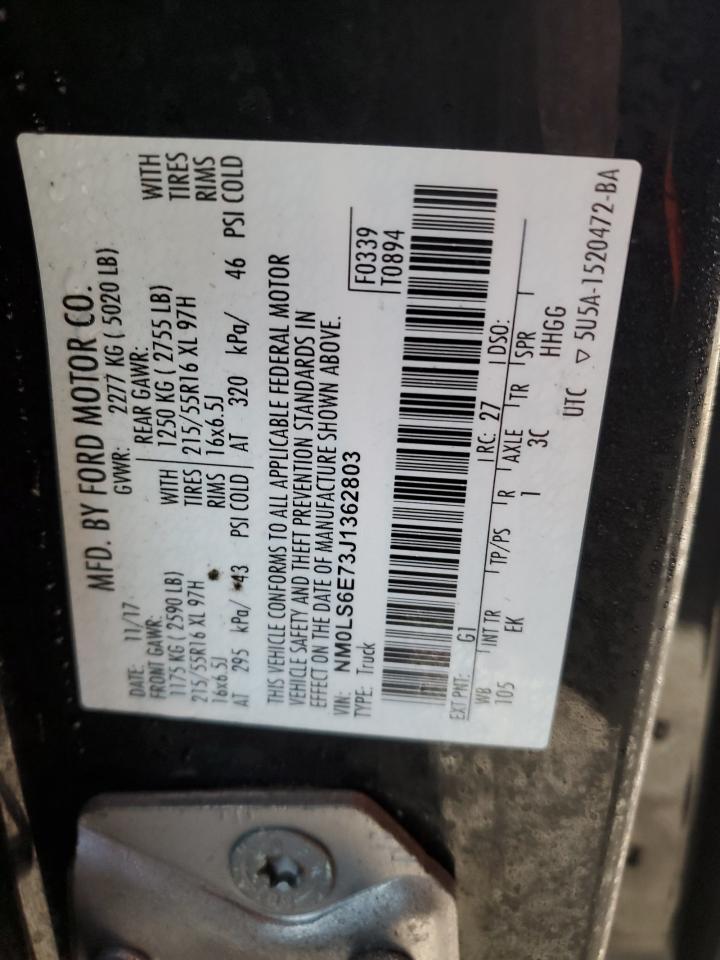 NM0LS6E73J1362803 FORD TRANSIT 2018