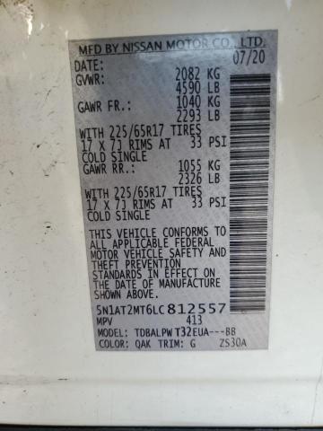 2020 NISSAN ROGUE S 5N1AT2MT6LC812557