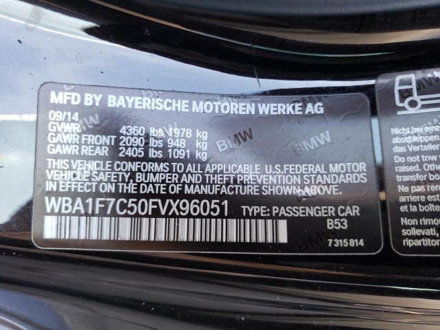 VIN WBA1F7C50FVX96051 2015 BMW 2 Series, 228 XI no.12