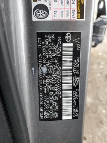 2022 TOYOTA MIRAI LE JTDAAAAA2NA004244