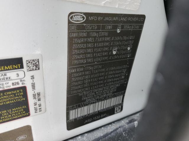 2019 LAND ROVER RANGE ROVE - SALWR2RU2KA867682