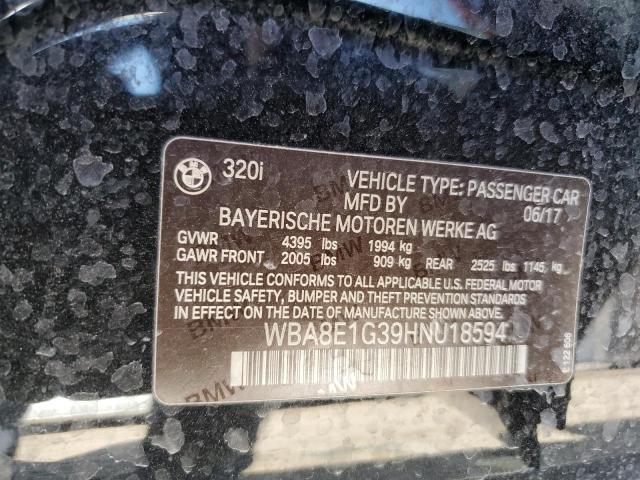 2017 BMW 320 I WBA8E1G39HNU18594