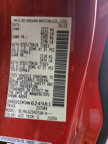 2022 NISSAN FRONTIER S - 1N6ED1CM5NN624981