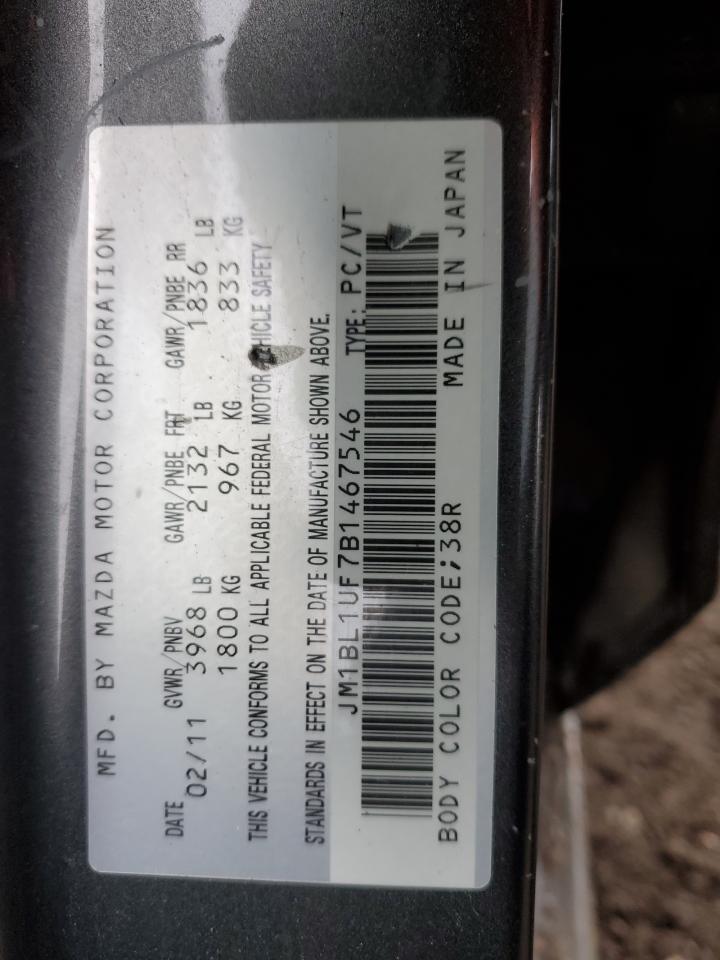 JM1BL1UF7B1467546 2011 Mazda 3 I