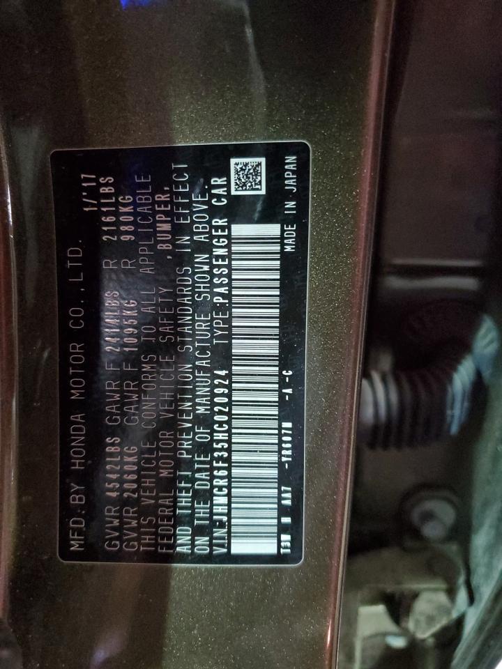 JHMCR6F35HC020924 HONDA ACCORD 2017
