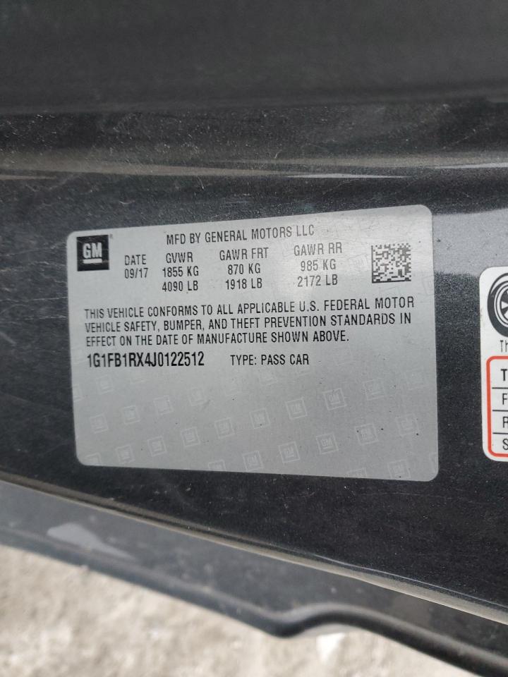 1G1FB1RX4J0122512 CHEVROLET CAMARO 2018